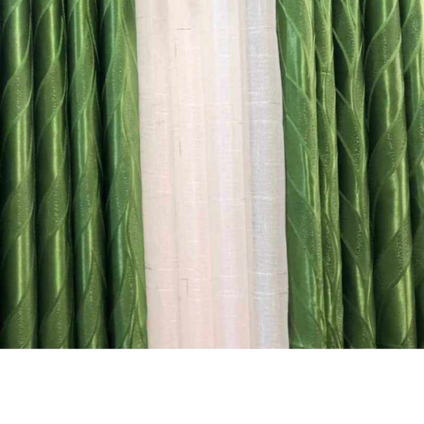 Rideau vert olive moyen