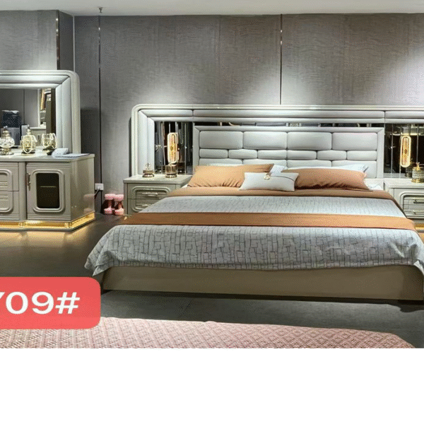 Ensemble Chambre à Coucher Luxe Moderne Italien (Modèle BFY09#)